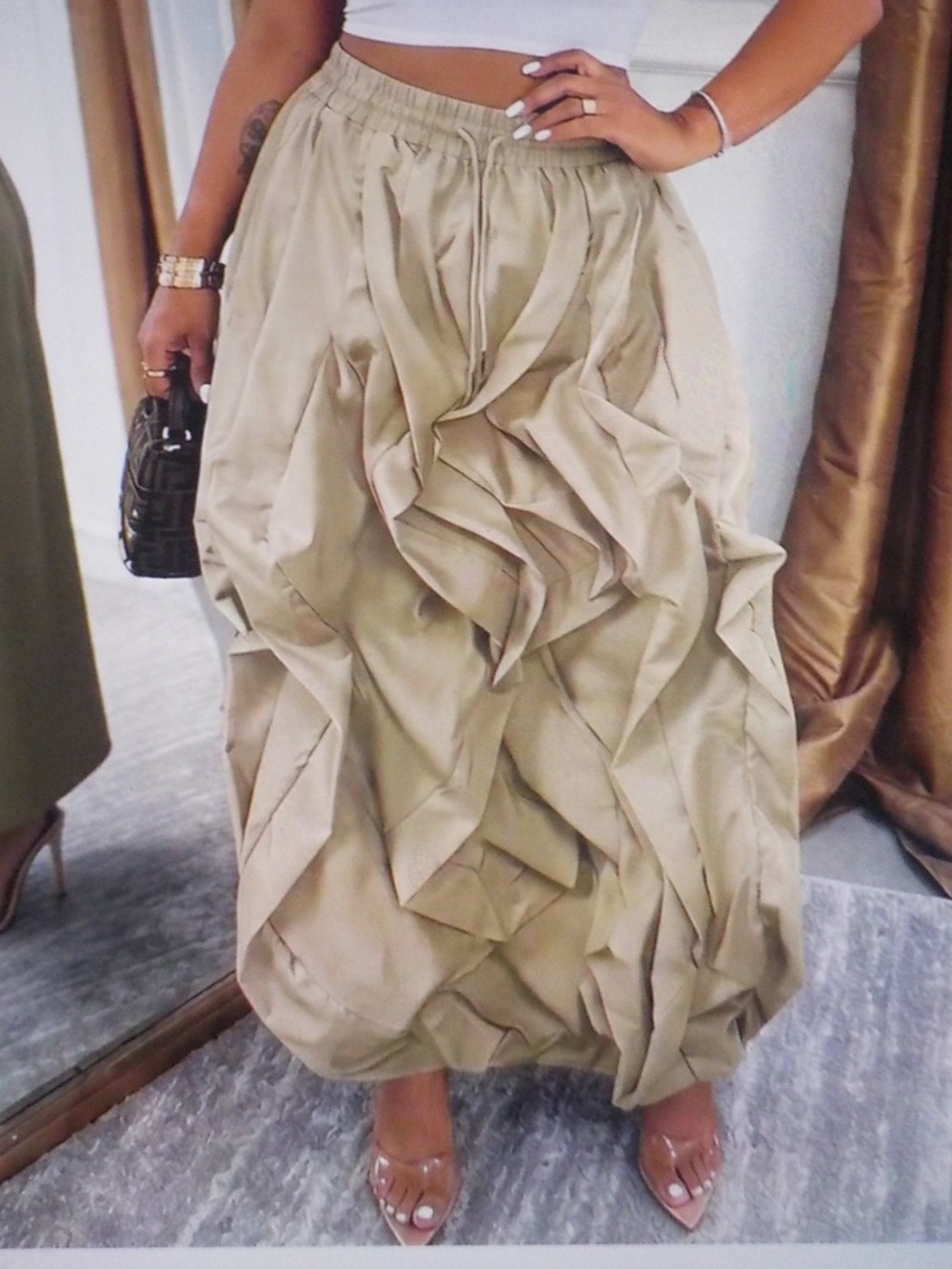 NEW Long Ruffled Skirt - Picture 2 of 9